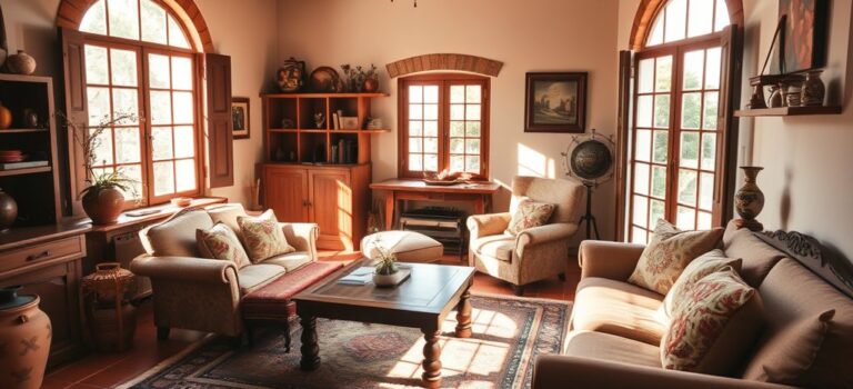 Warme mediterrane kleuren en materialen voor een gezellig huis